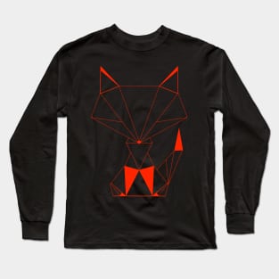Geometric Fox Red Long Sleeve T-Shirt